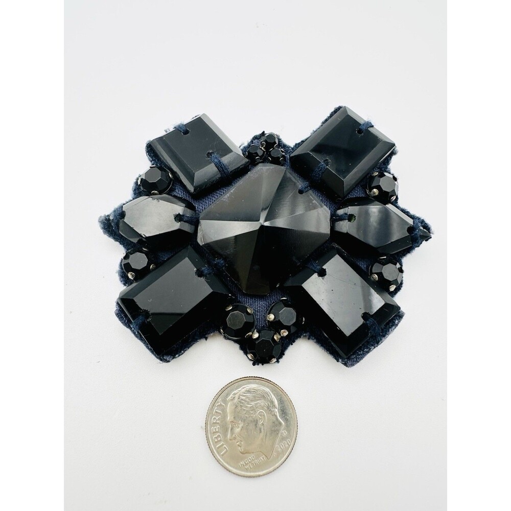 J.Crew Rhinestone Fabric Brooch - Picture 3 of 6